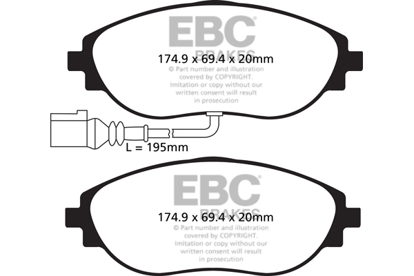 EBC Brakes fékbetétkészlet, tárcsafék - DP52127NDX - TothCarparts