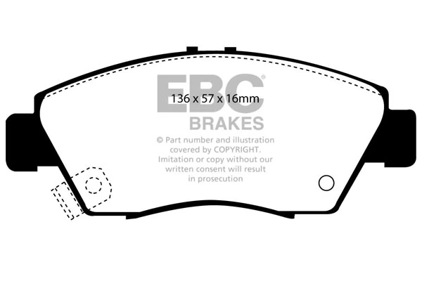 EBC Brakes fékbetétkészlet, tárcsafék - DP5891NDX - TothCarparts