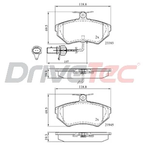 DriveTec fékbetétkészlet, tárcsafék - DPAD1631 - TothCarparts