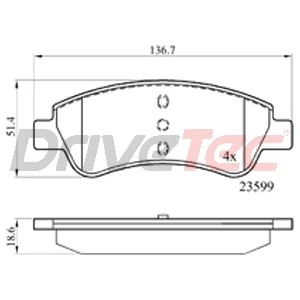 DriveTec fékbetétkészlet, tárcsafék - DPAD1727 - TothCarparts