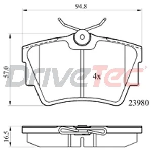 DriveTec fékbetétkészlet, tárcsafék - DPAD1745 - TothCarparts