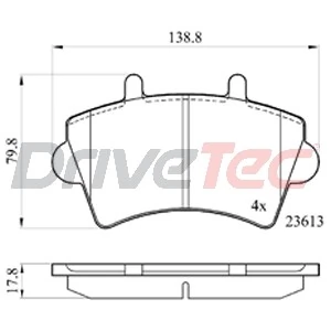 DriveTec fékbetétkészlet, tárcsafék - DPAD1746 - TothCarparts