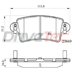 DriveTec fékbetétkészlet, tárcsafék - DPAD1747 - TothCarparts