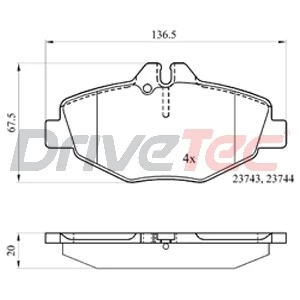 DriveTec fékbetétkészlet, tárcsafék - DPAD1791 - TothCarparts