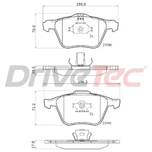 DriveTec fékbetétkészlet, tárcsafék - DPAD1821 - TothCarparts