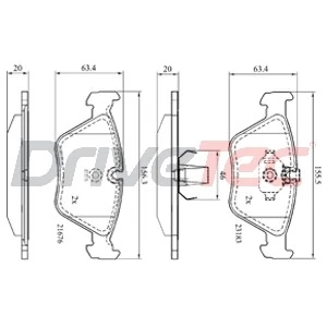 DriveTec fékbetétkészlet, tárcsafék - DPAD1843 - TothCarparts