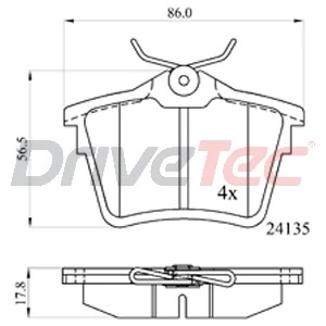 DriveTec fékbetétkészlet, tárcsafék - DPAD1892 - TothCarparts