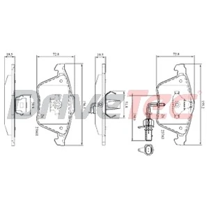 DriveTec fékbetétkészlet, tárcsafék - DPAD1922 - TothCarparts