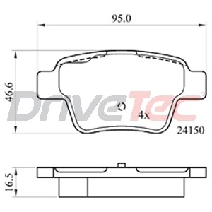 DriveTec fékbetétkészlet, tárcsafék - DPAD1926 - TothCarparts