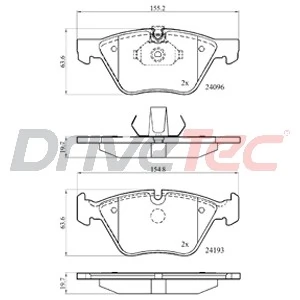 DriveTec fékbetétkészlet, tárcsafék - DPAD1956 - TothCarparts