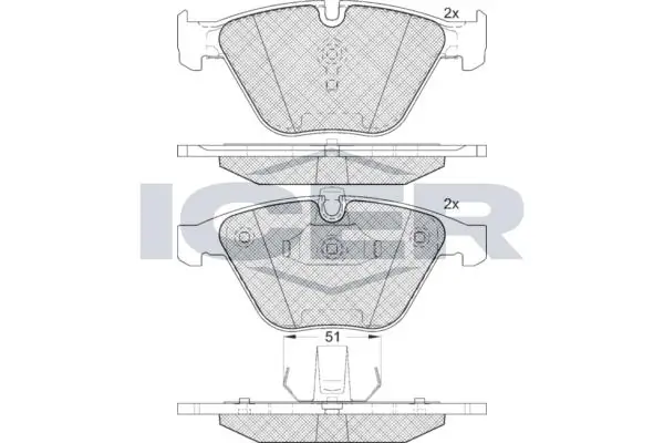 ANDEL fékbetétkészlet, tárcsafék - 181940-203 - TothCarparts