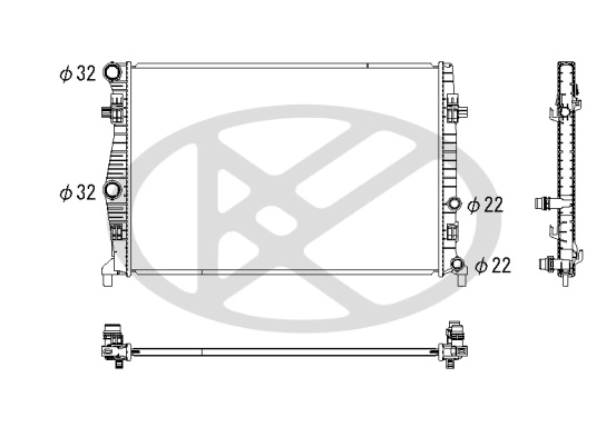 KOYORAD hűtő, motorhűtés - PL443888 - TothCarparts