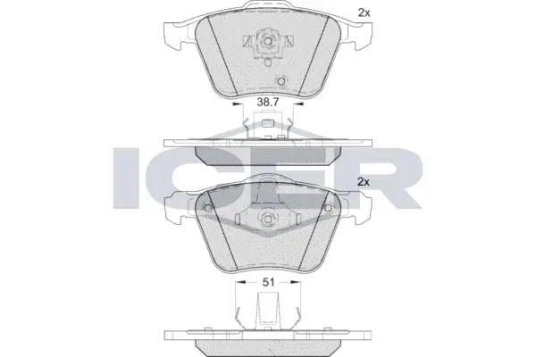 ANDEL fékbetétkészlet, tárcsafék - 181655 - TothCarparts