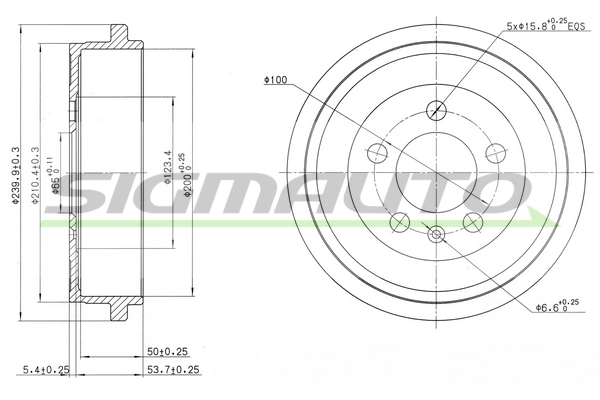 SIGMAUTO fékdob - DR5594 - TothCarparts