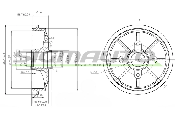 SIGMAUTO fékdob - DR5637 - TothCarparts
