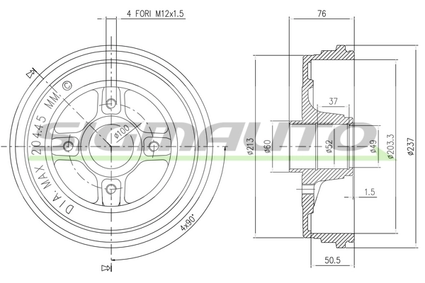 SIGMAUTO fékdob - DR5652 - TothCarparts