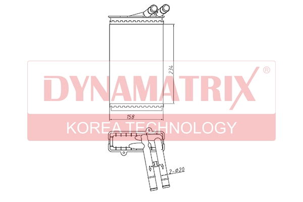 DYNAMATRIX Hőcserélő, belső tér fűtés - DR70224 - TothCarparts