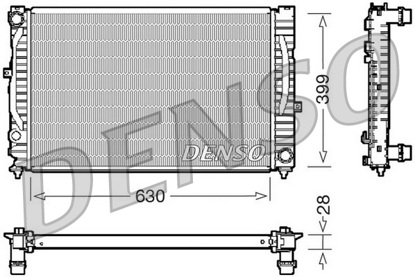 DENSO hűtő, motorhűtés - DRM02032 - TothCarparts