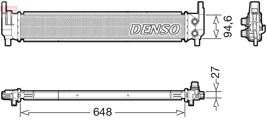 DENSO hűtő, motorhűtés - DRM02042 - TothCarparts
