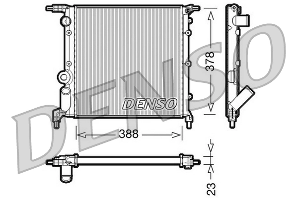 DENSO hűtő, motorhűtés - DRM23006 - TothCarparts