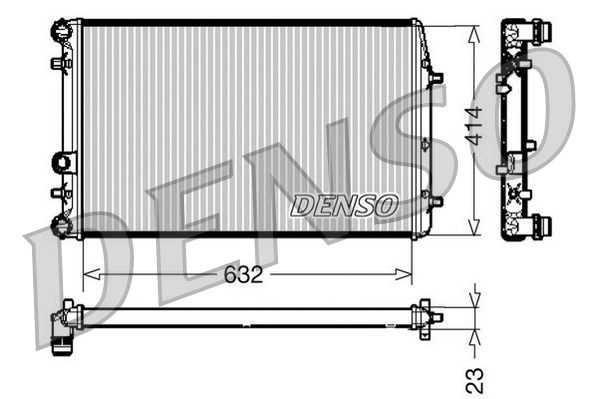 DENSO hűtő, motorhűtés - DRM27005 - TothCarparts