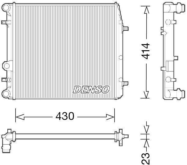 DENSO hűtő, motorhűtés - DRM27006 - TothCarparts