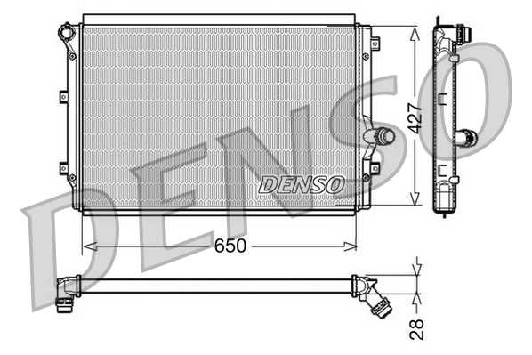DENSO hűtő, motorhűtés - DRM32017 - TothCarparts