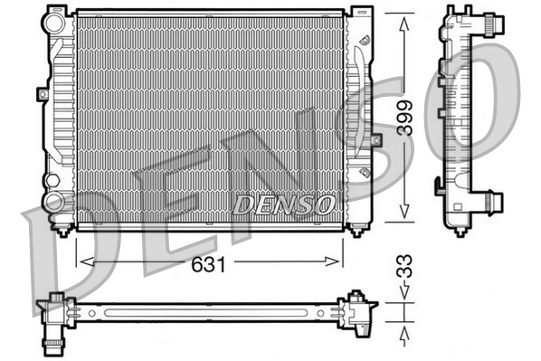 DENSO hűtő, motorhűtés - DRM32029 - TothCarparts