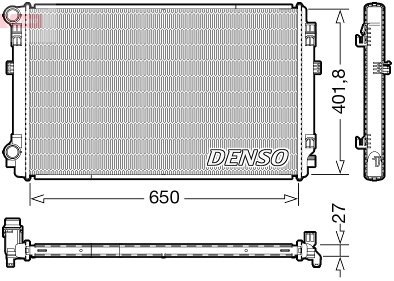 DENSO hűtő, motorhűtés - DRM32048 - TothCarparts