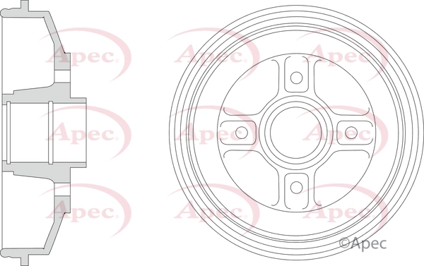 APEC fékdob - DRM9205 - TothCarparts