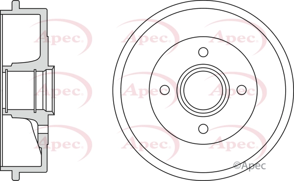 APEC fékdob - DRM9905 - TothCarparts