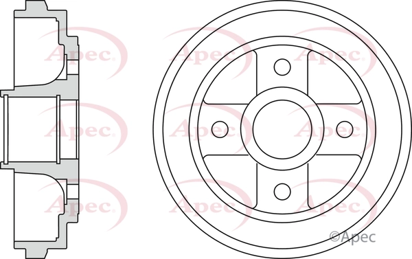 APEC fékdob - DRM9937 - TothCarparts