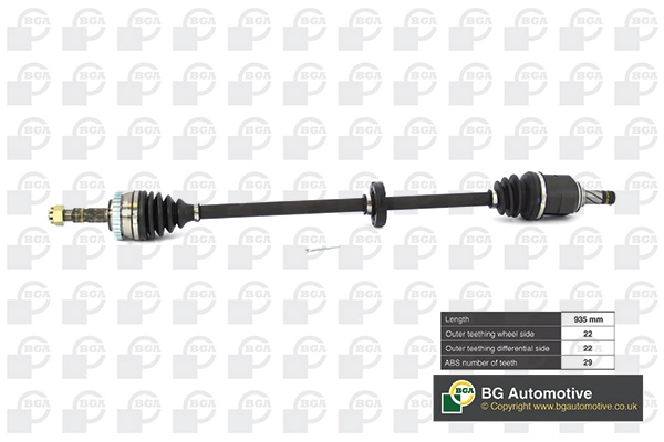BGA hajtótengely - DS9500RA - TothCarparts