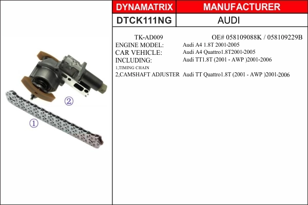 DYNAMATRIX vezérműlánc készlet - DTCK111NG - TothCarparts