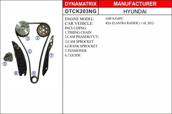 DYNAMATRIX vezérműlánc készlet - DTCK203NG - TothCarparts