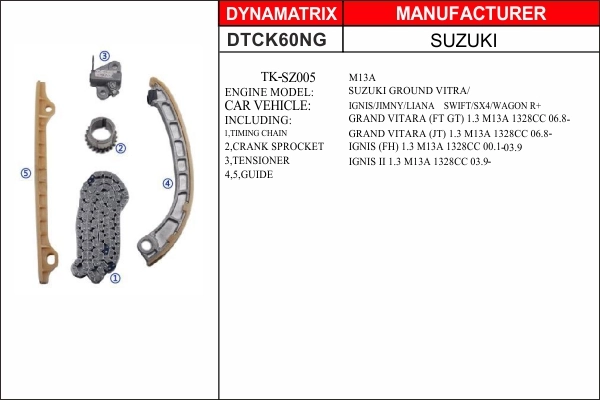 DYNAMATRIX vezérműlánc készlet - DTCK60NG - TothCarparts