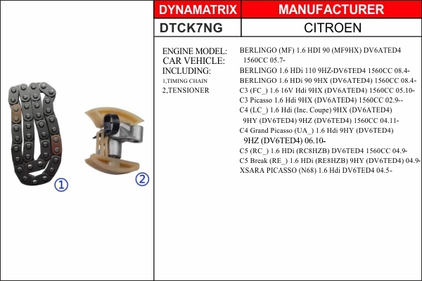 DYNAMATRIX vezérműlánc készlet - DTCK7NG - TothCarparts