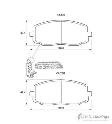 Safeline fékbetétkészlet, tárcsafék - D3561 - TothCarparts