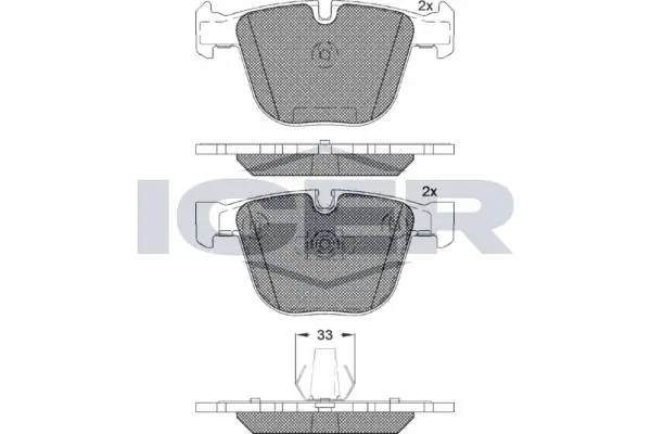 ANDEL fékbetétkészlet, tárcsafék - 181687 - TothCarparts