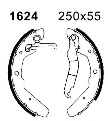ANDEL fékpofakészlet - A1624 - TothCarparts