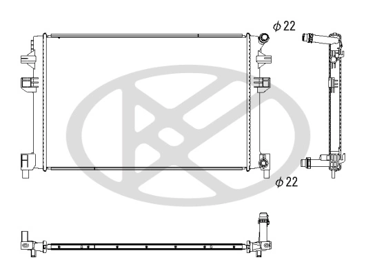 KOYORAD hűtő, motorhűtés - PL443457 - TothCarparts