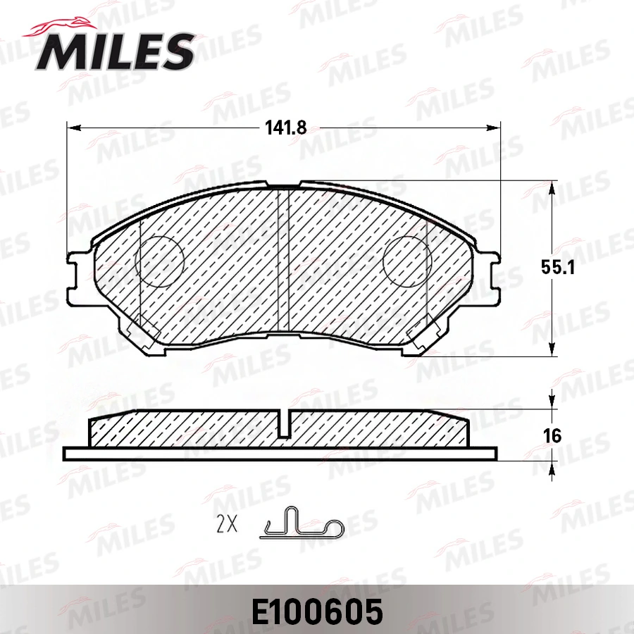 MILES fékbetétkészlet, tárcsafék - E100605 - TothCarparts