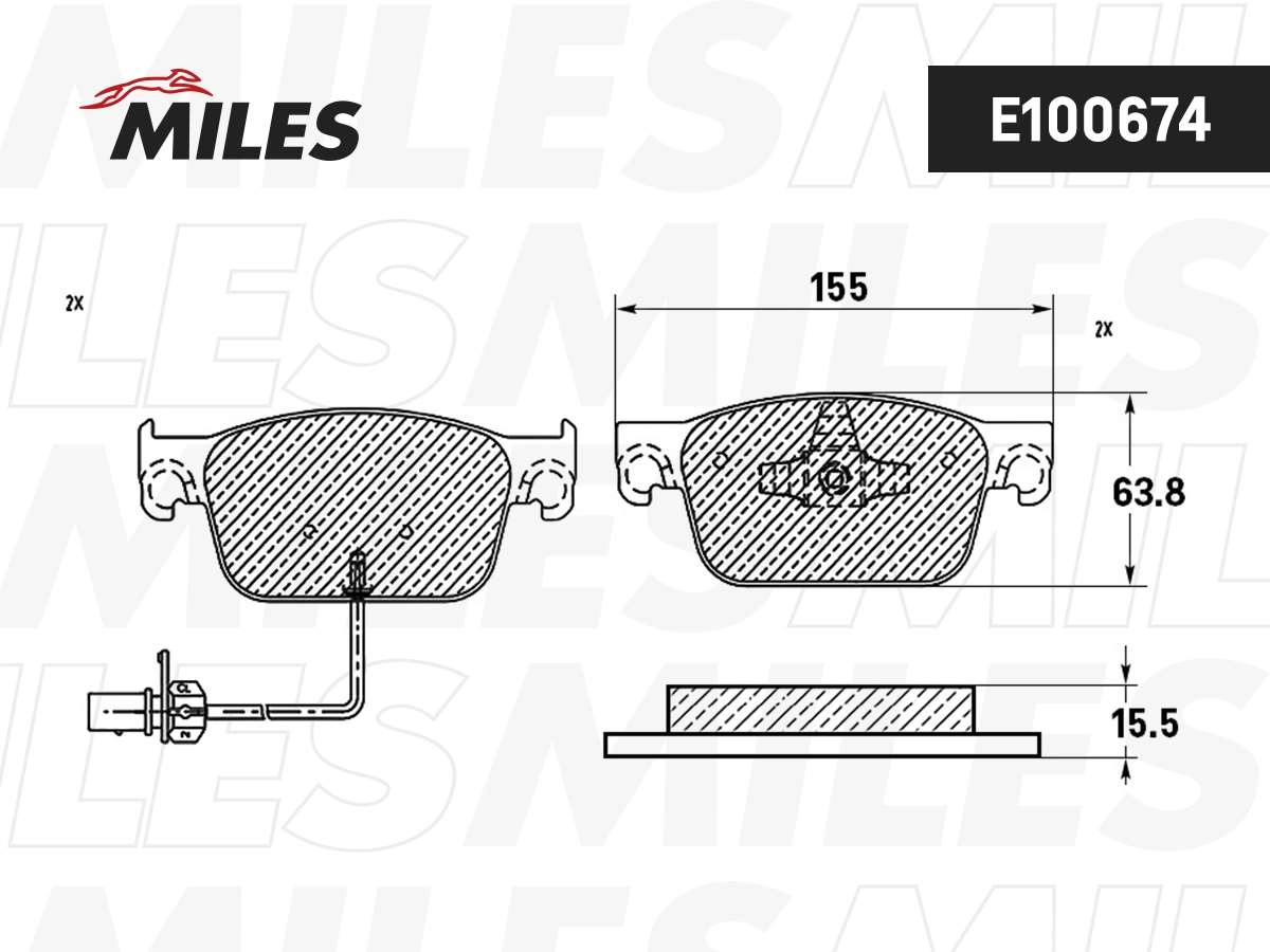 MILES fékbetétkészlet, tárcsafék - E100674 - TothCarparts