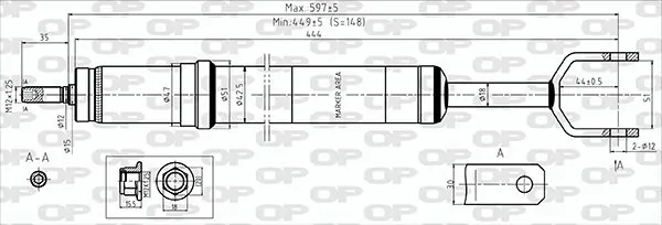 OPEN PARTS lengéscsillapító - SAB8693.31 - TothCarparts