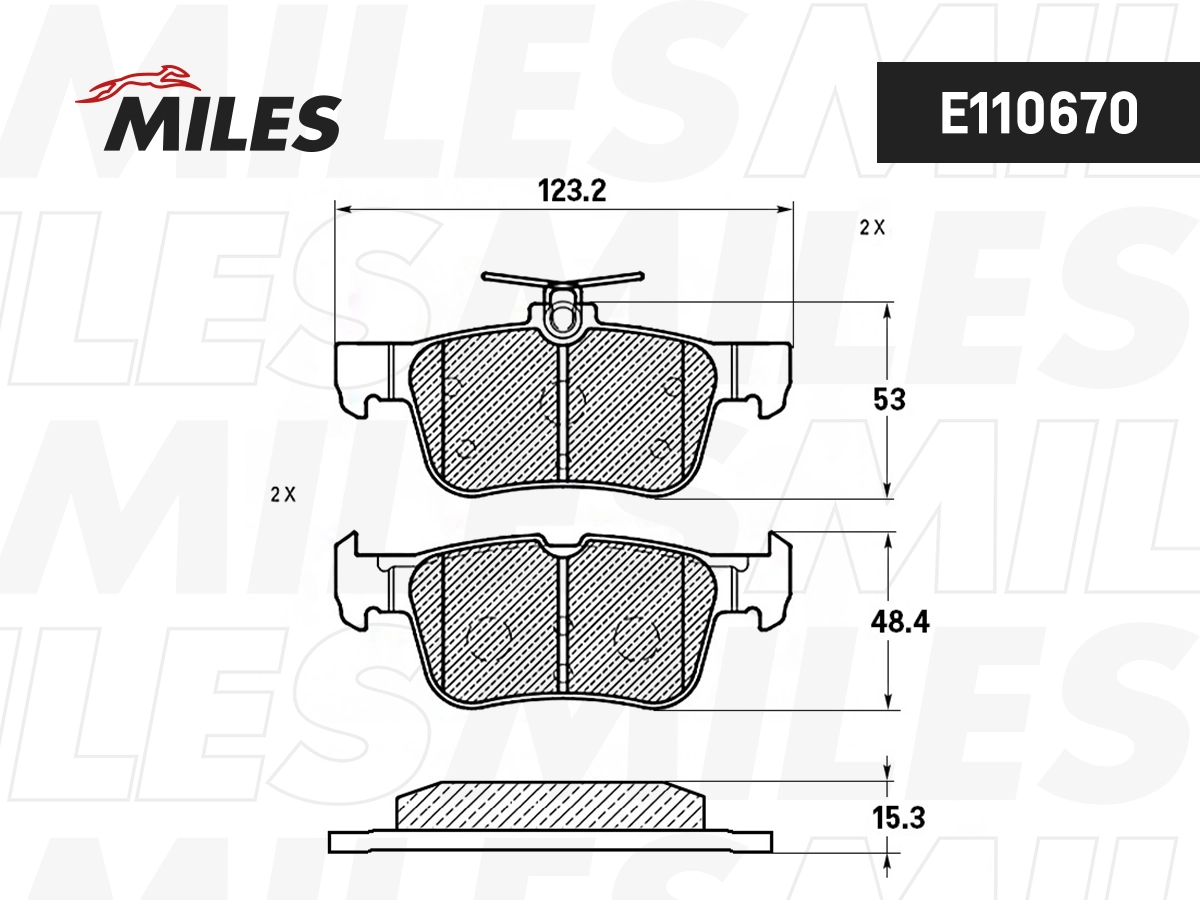 MILES fékbetétkészlet, tárcsafék - E110670 - TothCarparts