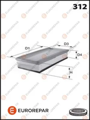 EUROREPAR légszűrő - E147213 - TothCarparts