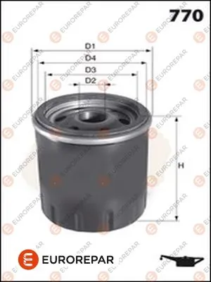 EUROREPAR olajszűrő - E149139 - TothCarparts