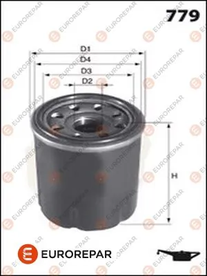 EUROREPAR olajszűrő - E149173 - TothCarparts