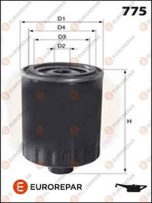 EUROREPAR olajszűrő - E149181 - TothCarparts