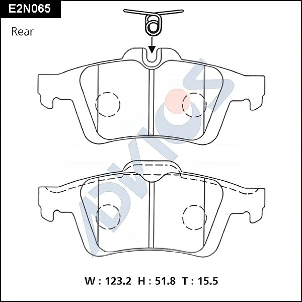 ADVICS fékbetétkészlet, tárcsafék - E2N065 - TothCarparts